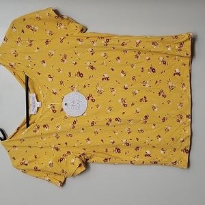 Yellow floral shirt